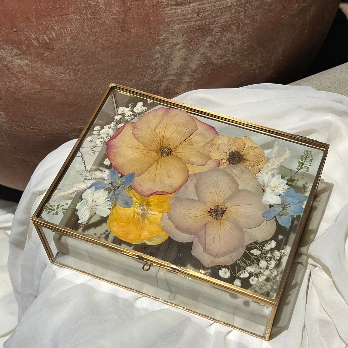 Pressed Flower Jewelry Box