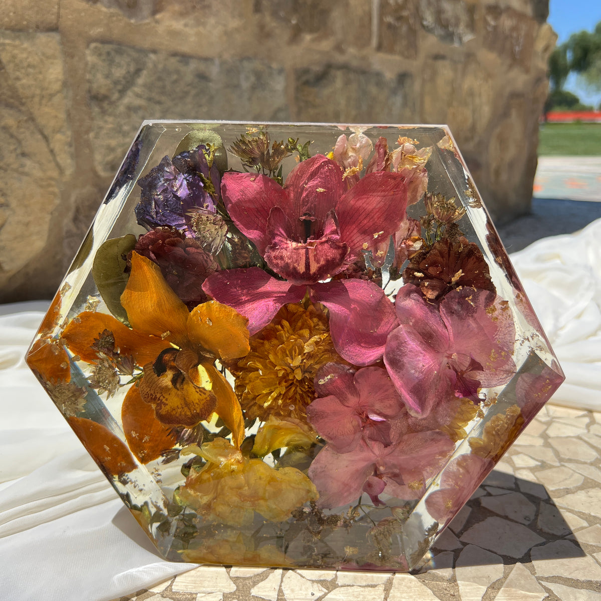 Preserved Flower Resin Blocks