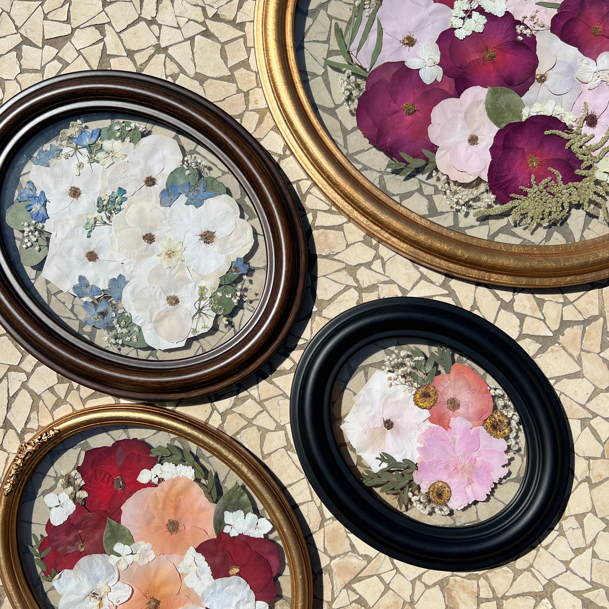 Oval Pressed Flower Frames
