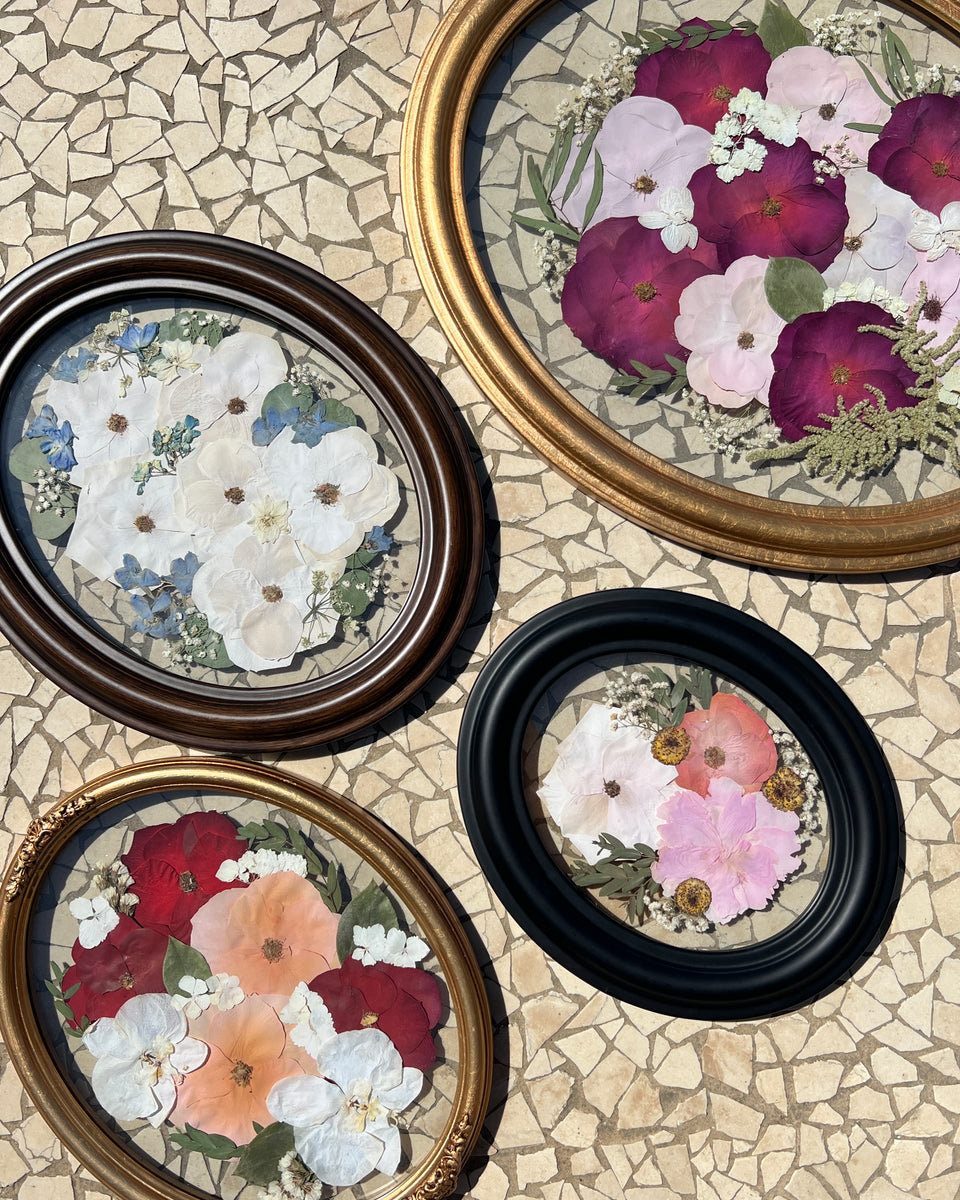 Oval Pressed Flower Frames