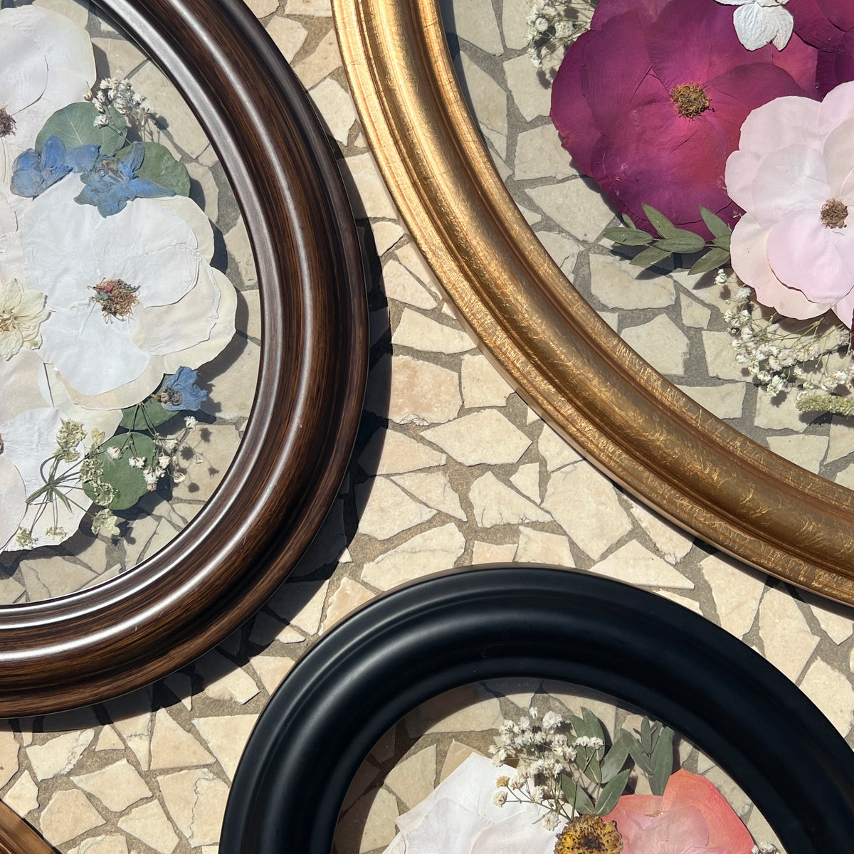 Oval Pressed Flower Frames
