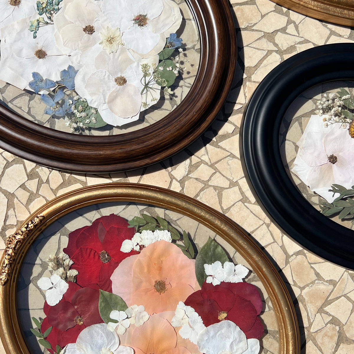 Oval Pressed Flower Frames