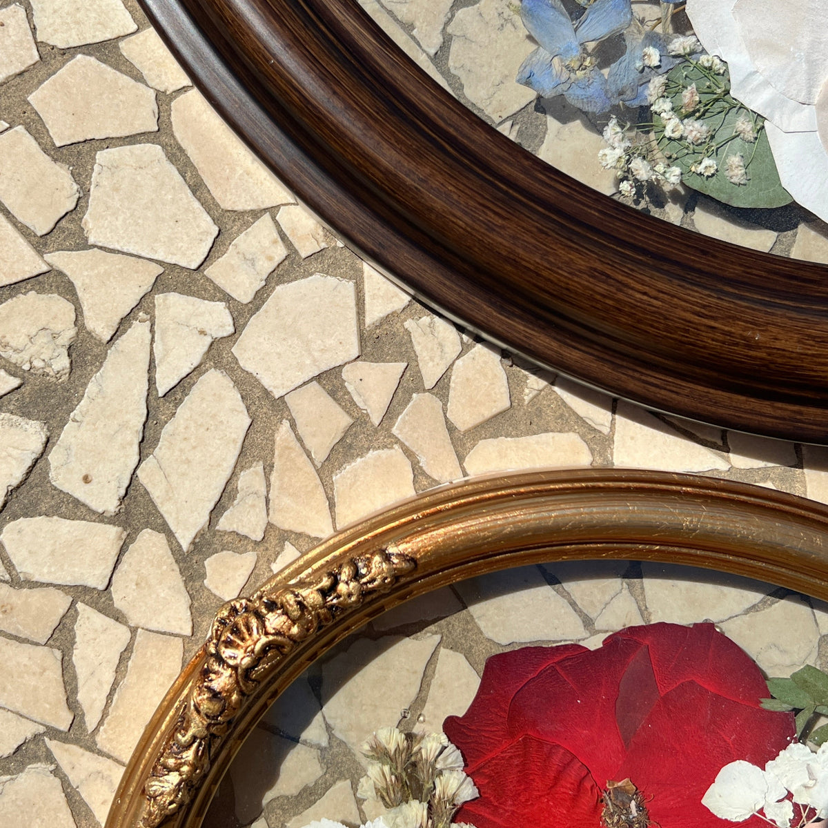 Oval Pressed Flower Frames