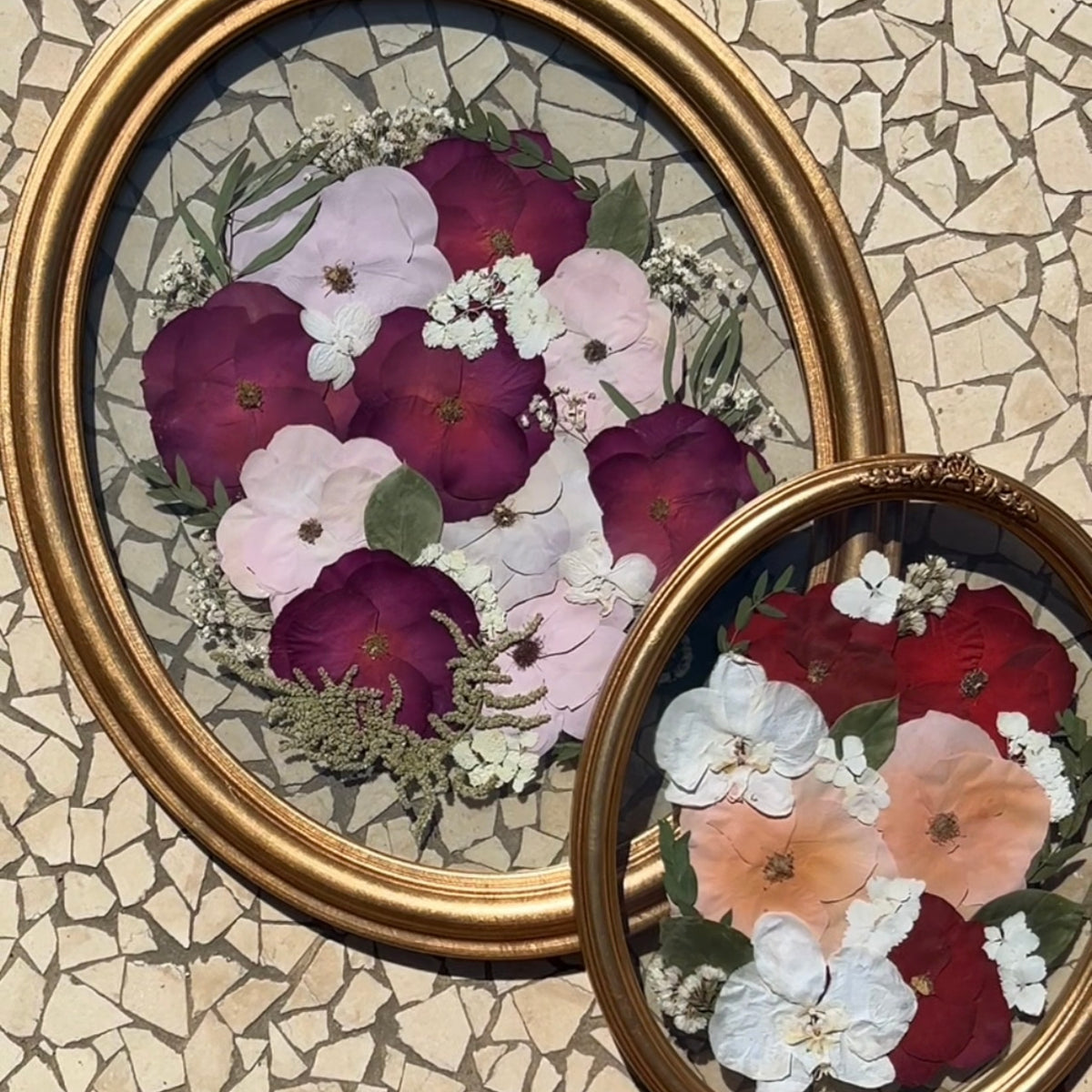 Oval Pressed Flower Frames